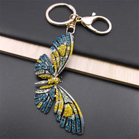Cute Sweet Colorful Full Crystal Big Bear Key Chain Alloy Rhinestone Fashion Bag Accessories Keyring Jewelry Wholesale N9029