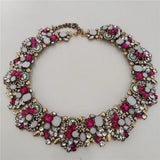2025 New Fashion Crystal Rhinestones Large Collar Choker Necklace Earrings Women Jewelry Sets Indian Statement Wedding Necklace