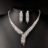 3PC Women's Fashion Trend Claw Chain Series Mimosa Flower Earrings Necklace Jewelry Set Wedding Banquet Party Holiday Gift