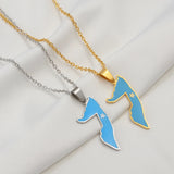 Anniyo Somalia Map (Light Blue Flag) Pendant Necklaces for Women Girls Jewelry Charms Maps @360921