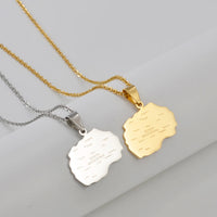 Anniyo North Macedonia Map With Cities Name Pendant Necklaces Stainless Steel Macedonians Jewelry #504362