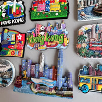 Hong Kong Refrigerator Magnets Tourism wood PVC Resin Fridge magnet Decoration Victoria Harbour Convention and Exhibition Centre