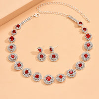 2pcs Wedding Women's Fashion Jewelry Set Tassel Rhinestone Earrings Necklace Fashion Party Fashion Accessories