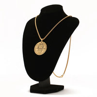 Nordic fashion trend titanium steel jewelry laser marking Solomon round brand pendant stainless steel necklace