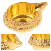 2pcs Lotus Candlestick Decorative Oil Lamp for Home Temple Buddha Worship Diwali Pooja Small Kerosene Light
