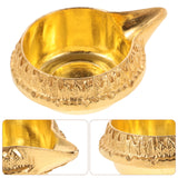 2pcs Lotus Candlestick Decorative Oil Lamp for Home Temple Buddha Worship Diwali Pooja Small Kerosene Light