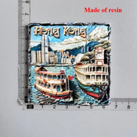 Hong Kong Refrigerator Magnets Tourism wood PVC Resin Fridge magnet Decoration Victoria Harbour Convention and Exhibition Centre
