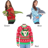 Ugly Christmas Sweater 3D O Neck Pullover Knitted Sweater