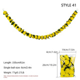 140-160cm Marigold Garland Flower Artificial Festival Wreath Ornament Fake Plant Indian Style Home Party Decor