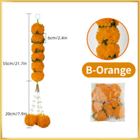 5-50 PCS Marigold Garland Wedding Diwali Decoration Day of the Dead Faux Garlands Wedding Garlands Indian Decor for Prayer Fest