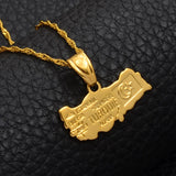 Anniyo TUROUIE / Turkey map pendant & necklace chain women turkish flag Gold Color Jewelry Turkiye Cumhuriyeti for Girl @007210