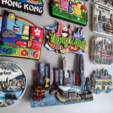 Hong Kong Refrigerator Magnets Tourism wood PVC Resin Fridge magnet Decoration Victoria Harbour Convention and Exhibition Centre