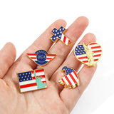American Flag Series Brooch Flag Cross Metal Enamel Badge Clothing Backpack Lapel Pin Jewelry Accessories Gift