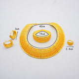 GDJWRI Indian Dubai Fashion Irregular Necklace And Earrings Sets For Women Ethiopian Bridal 24k Gold Color Jewelry Set Wedding