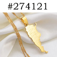 Anniyo Argentina Map With City Name Pendant Necklaces Women Girls Charm Argentine Maps Jewelry #274121