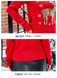 Christmas Knitted Pullover Sweater For Women 2025 Autumn And Winter New Fashion Casual Loose Sweater Womens Clothing