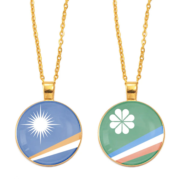 Anniyo Namdrik Atoll,Kosrae,Marshall Island,Pohnpei, Kiribati,Micronesia,Chuuk,Kwajalein,Solomon Pendant Necklaces #D0086