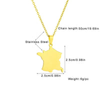 Stainless steel French filigree smooth pendant necklace, suitable for both men and women, versatile ethnic style collar chain