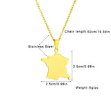 Stainless steel French filigree smooth pendant necklace, suitable for both men and women, versatile ethnic style collar chain