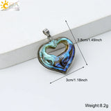 CSJA Natural Stone Labradorite Heart Pendant for Making Necklace Animal Owl Fox Carving Pendants Jewelry Gift Men H480