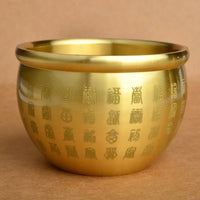 Durable Pure Brass Cornucopia Wealth Attracting Small Mini Baifu Rice Cylinder 4.5-7cm Baifu Jar Cup Home Decoration Accessories