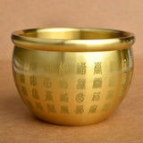 Durable Pure Brass Cornucopia Wealth Attracting Small Mini Baifu Rice Cylinder 4.5-7cm Baifu Jar Cup Home Decoration Accessories