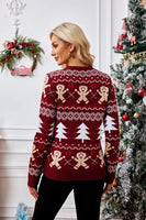 Fairyshely 2025 Autumn Winter Halloween Knitted Sweater Women Casual Print Knit Pullover Top Lady Long Sleeve O Neck Jumper