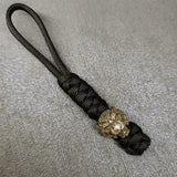Vintage Hand-knitted Lanyard Keychain Biker helmet Pendant Paracord Rope weave Accessories Bag Hanging Handmade Car Keyring