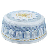 New Muslim Men Prayer Cap Hat Cotton Embroidery Leisure Saudi Arabia Islamic Hat Cap Men Headscarf Topkippot Turban Saudi Cap