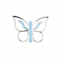 Hanreshe Classic Butterfly Psi Psychology Brooch Pins Medical Enamel Lapel Badge Jewelry Gift for Psychiatrist Doctor Nurse