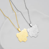 Anniyo Africa Nigeria Map Pendants Necklaces Stainless Steel Material Jewelry Nigerian Ornaments @324021