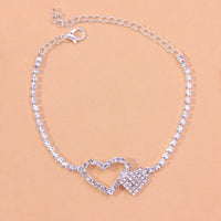 Women's Charm Metal Pearl Anklet Golden Multilayer Foot Chain Bohemia Fashion Rhinestone Ankle Bracelet Beach Jewelry Accessory