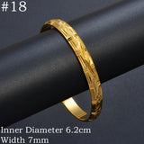 Anniyo (One Piece) Wholesale Dubai Bangle Jewelry Gold Plated Ethiopian Bracelet Openable for Women African Arab Wedding #001802