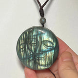 Pendant Natural Stone Irregular Shape Blue Purple Labradorite Pendant for Women Men Jewelry 1Pcs
