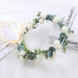 Gift Costume Cosplay Fairy Flower Leaf Headbands Photoshoot Simulated Elven Princess Tiara Black Flower Antler Crown Wedding