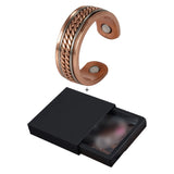 Vinterly Pure Copper Magnetic Rings Women Men Twisted Health Energy Finger Open Cuff Adjustable Jewelry High Magnet Resizable