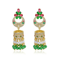 Gypsy Jewelry Retro Ethnic Indian Jhumka Crystal Small Bells Beads Drop Tassel Earrings Women Bohemian Statement Jhumki Tribal