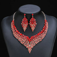3PC Women's Fashion Star Leaf Dot Necklace Earrings Jewelry Set Wedding Banquet Party Holiday Gift 8884