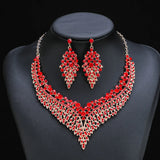3PC Women's Fashion Star Leaf Dot Necklace Earrings Jewelry Set Wedding Banquet Party Holiday Gift 8884