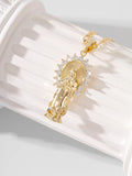 FanSibao Inlaid Zirconia Gold Plated Madonna Pendant Necklace New Fashion Christian Faith Jewelry