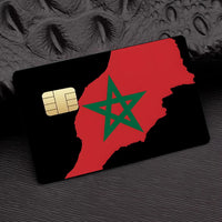 Morocco Map Flag  Card Stickers  Holographic Sticker Film Skin Cover for Credit Debit Card