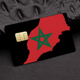Morocco Map Flag  Card Stickers  Holographic Sticker Film Skin Cover for Credit Debit Card