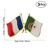 France & Pakistan Flag Lapel Pin Friendship Flag Badge Flag pin 3pcs A Lot