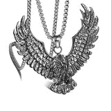 Domineering Flying Eagle Animal Pendant Necklace Men's Fashion Rap Cool Trendy Party Jewelry