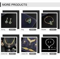 Flora Vintage Luxury Women's Multicolor Gold Plated Jewelry Set Necklace Earrings Bracelet Party Gift Jewelry for Women Birthday