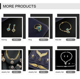 Flora Vintage Luxury Women's Multicolor Gold Plated Jewelry Set Necklace Earrings Bracelet Party Gift Jewelry for Women Birthday