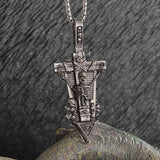 Retro Fashion Seven Angels Magic Circle Solomon's Seal Necklace Pendant Men's Lucky Amulet Jewelry