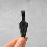 Viking Stainless Steel Gold Color Spear Pendant Necklace Scandinavian Rune Amulet Black Necklace Jewelry Men's Punk Hip Hop Gift