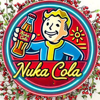Vintage Nuka Kola wooden sign 7.8x 7.8 inches-iconic vault boy design, bar, cafe and beach house