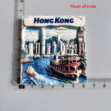 Hong Kong Refrigerator Magnets Tourism wood PVC Resin Fridge magnet Decoration Victoria Harbour Convention and Exhibition Centre